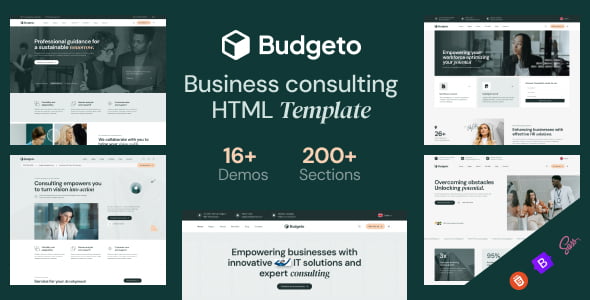 Budgeto business consulting HTML template for corporate websites