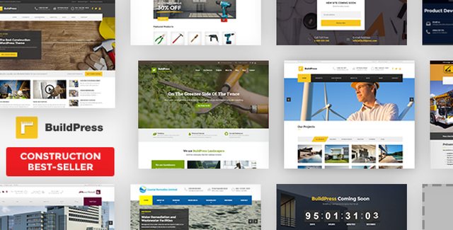 BuildPress construction and landscape WordPress theme preview