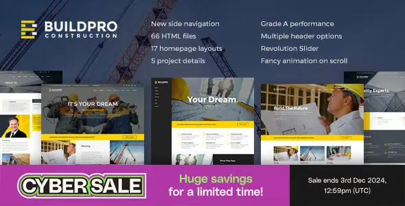 BuildPro responsive HTML5 construction website template