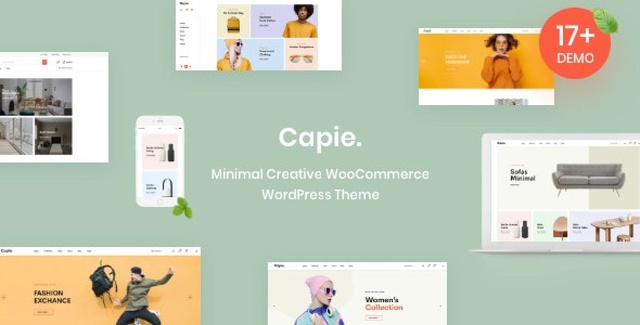 Capie minimal WooCommerce WordPress theme storefront preview