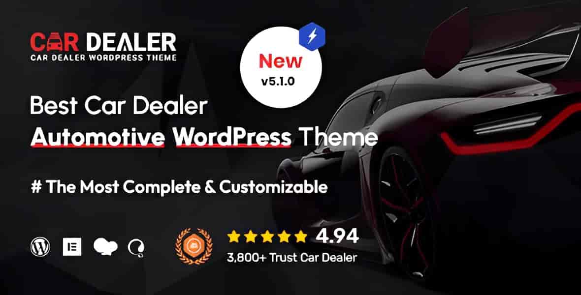 Car Dealer automotive responsive WordPress theme preview