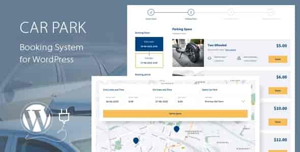 Car Park Booking System WordPress Plugin dashboard interface for managing parking reservations and online bookings