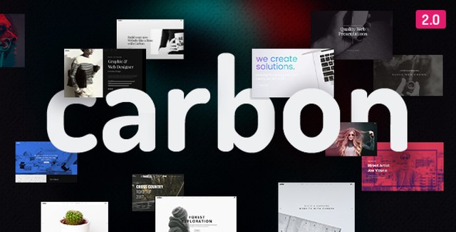 Carbon minimal multipurpose WordPress theme with clean responsive design, mega menu, and WooCommerce integration