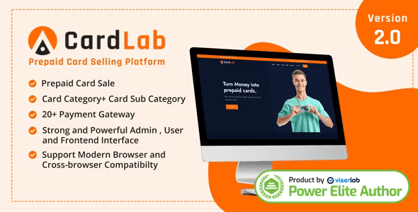 CardLab prepaid card selling platform PHP script dashboard interface