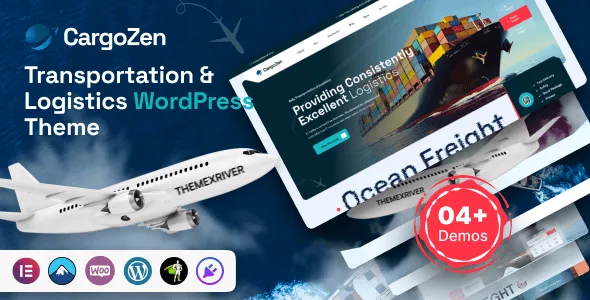 Cargozen transportation and logistics WordPress theme demo preview