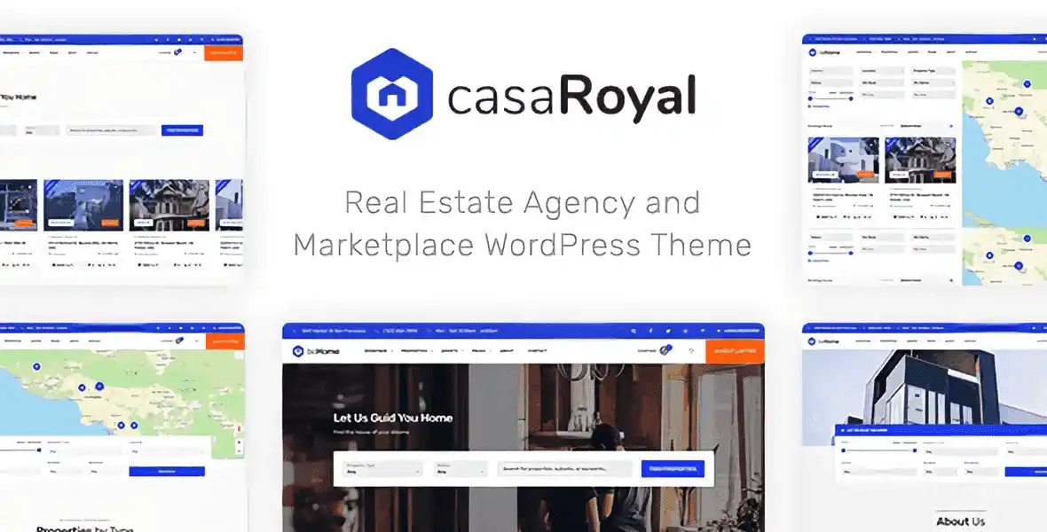CasaRoyal real estate WordPress theme property listing website demo preview