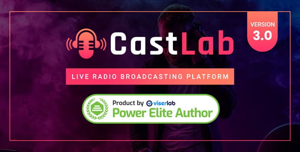 CastLab online radio broadcasting PHP script platform interface