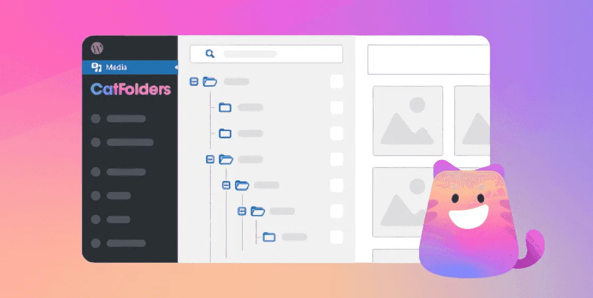 CatFolders Pro WordPress media folders plugin organizing media library with folder tree sidebar