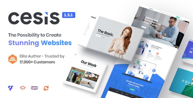 Cesis no-code responsive multi-purpose WordPress theme dashboard
