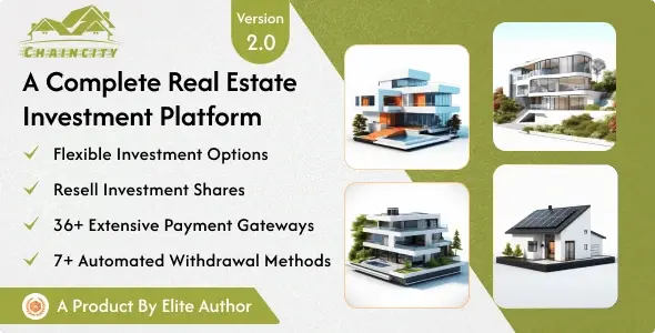 ChainCity real estate investment platform dashboard for managing property investments and automated transactions