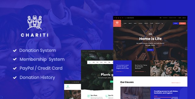 Chariti charity and donation WordPress theme for nonprofit websites