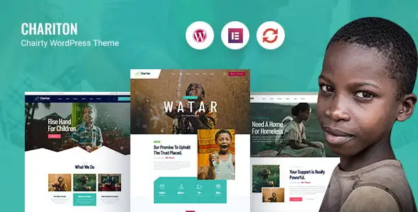 Chariton nonprofit WordPress theme homepage preview