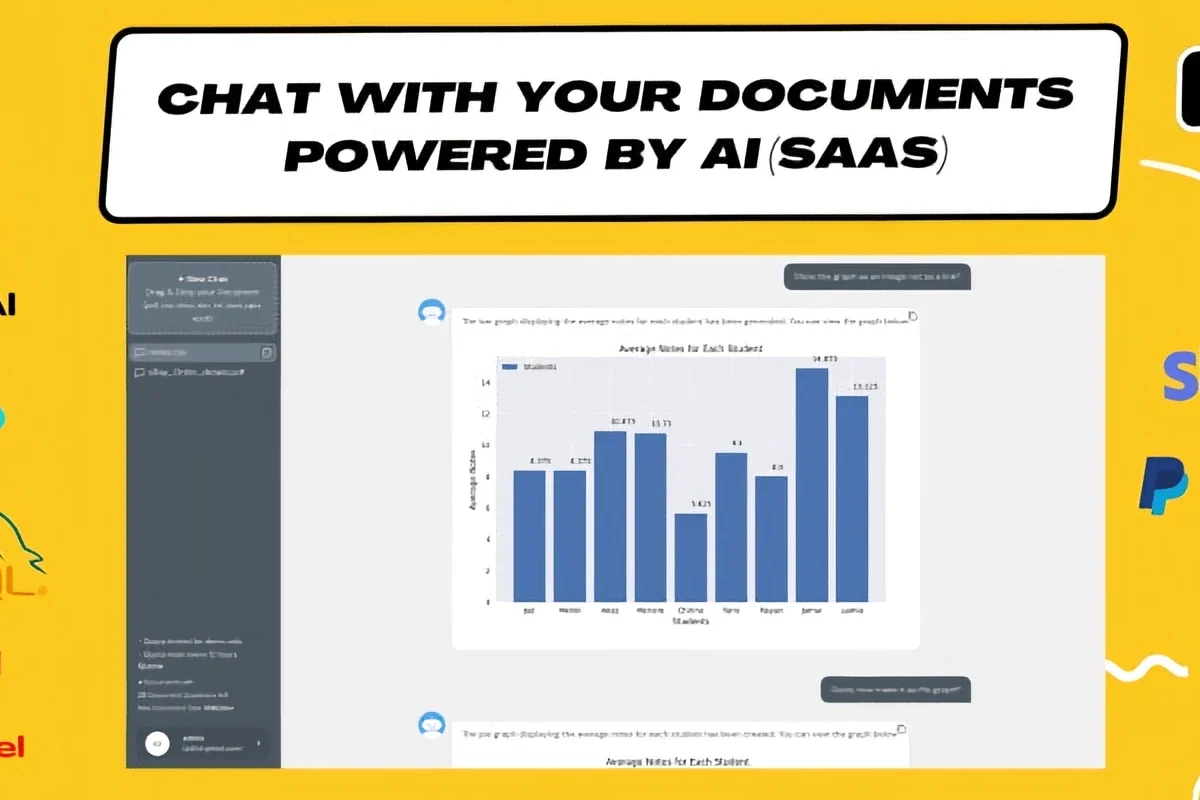 ChatPDF AI document chat PHP script interface showing interactive document conversation