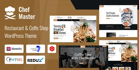 Chefmaster restaurant WordPress theme for cafes and food businesses