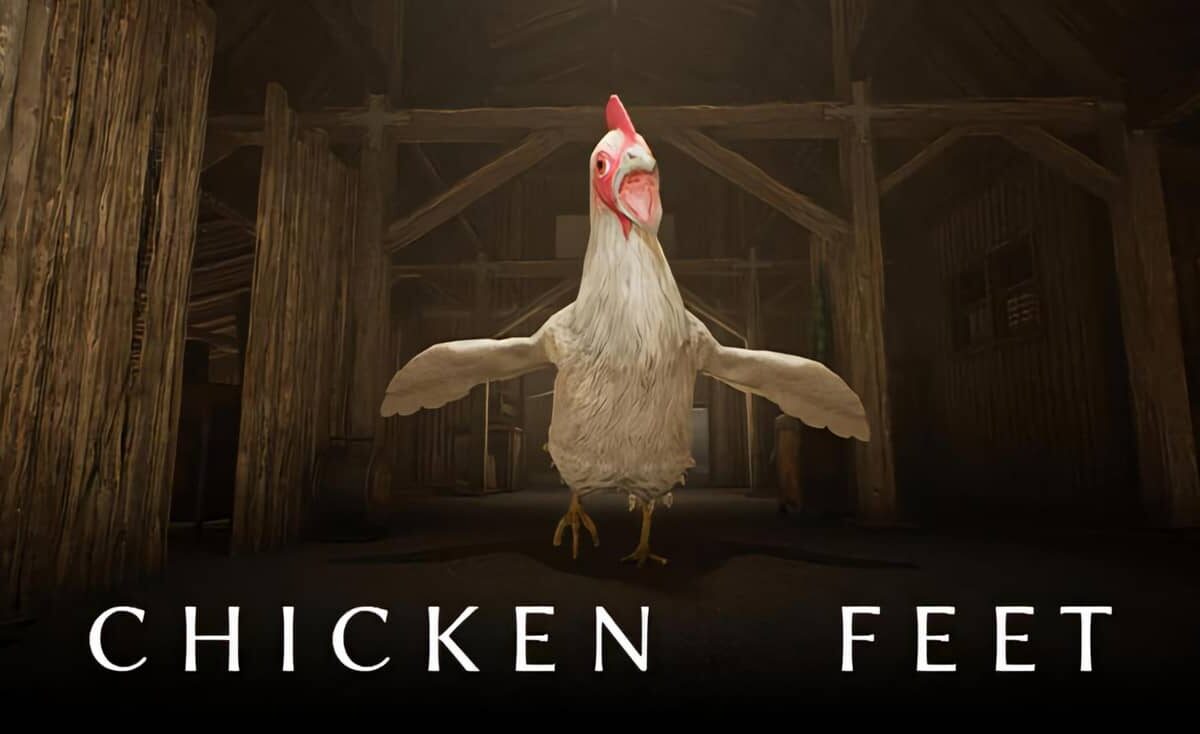 Chicken Feet first-person stealth survival horror PC game in dark GOOBER Laboratories facility