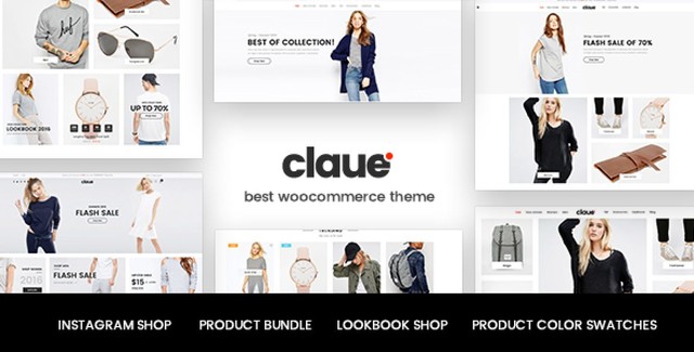 Claue minimal WooCommerce WordPress theme storefront preview