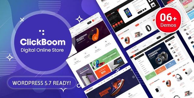 ClickBoom WooCommerce WordPress theme demo for online e-commerce stores