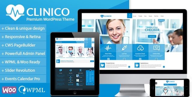 Clinico medical and healthcare WordPress theme preview