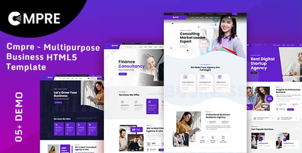 Cmpre multipurpose business services HTML5 template homepage preview