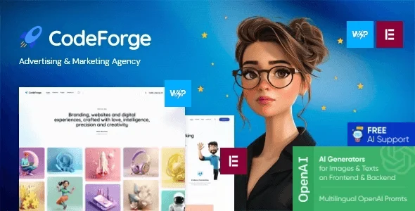 CodeForge IT company and creative agency WordPress theme preview