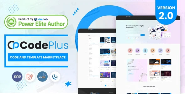 CodePlus PHP marketplace script dashboard for selling code and templates