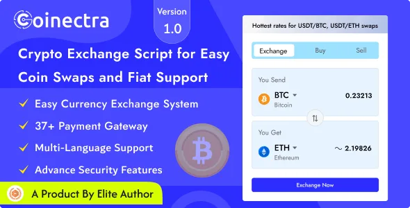 Coinectra cryptocurrency exchange PHP script dashboard with multi-currency trading and KYC verification