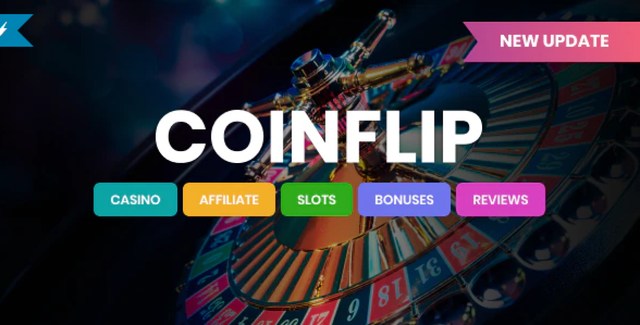 Coinflip casino affiliate WordPress theme dashboard preview