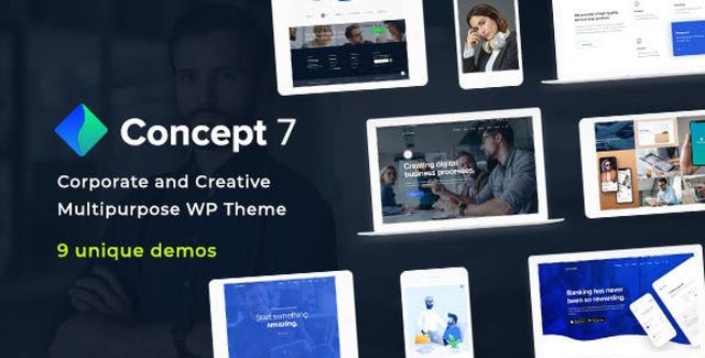 Concept Seven multipurpose WordPress theme for corporate websites