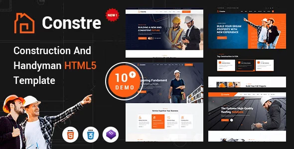 Constre construction and handyman HTML5 template preview
