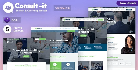 ConsultIt consulting and finance HTML template homepage layout preview