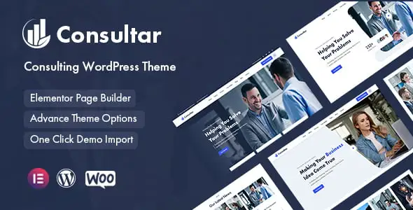 Consultar consulting WordPress theme with Elementor page builder preview