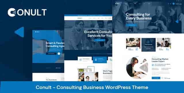Conult consulting WordPress theme professional homepage design