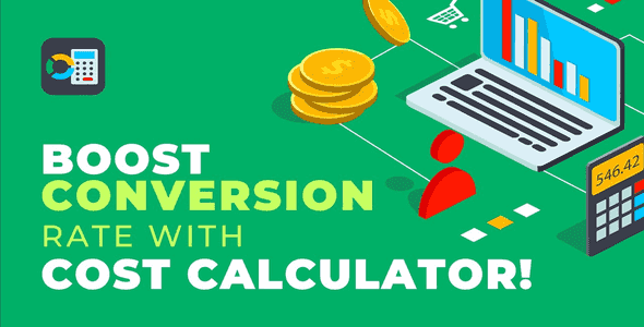 Cost Calculator Builder PRO WordPress plugin interface showing drag-and-drop calculator builder with pricing form preview