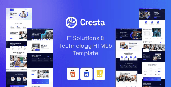 Cresta IT Solutions and Technology HTML Template modern website design preview