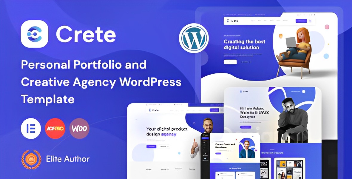 Crete WordPress portfolio theme for creative agencies and freelancers