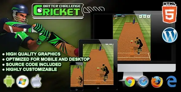 Cricket Batter Challenge HTML5 sport game gameplay preview