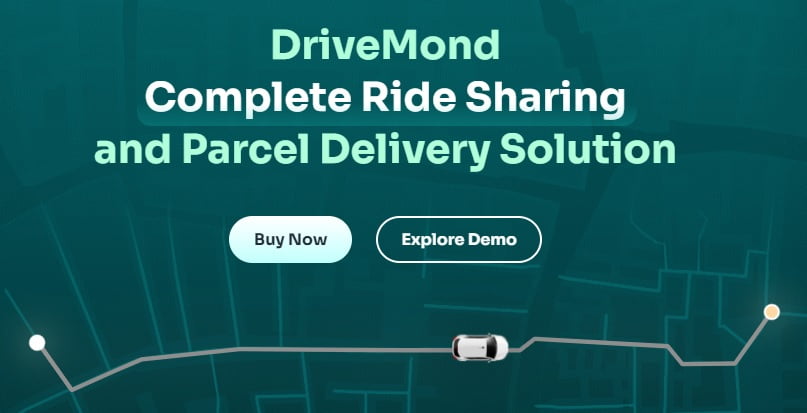 Drivemond ride sharing and parcel delivery PHP script platform interface