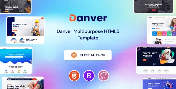 Danver multipurpose HTML5 template built on Bootstrap 5 with responsive design