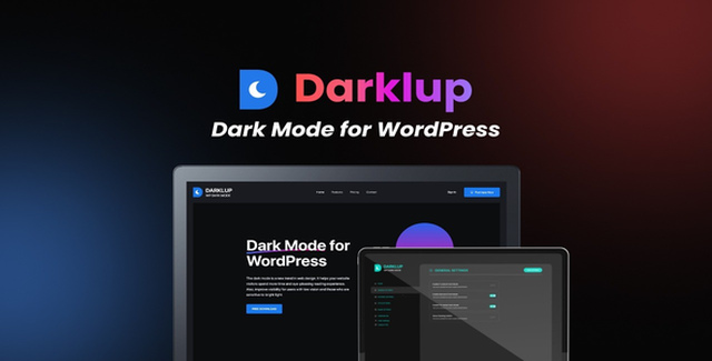 Darklup WordPress dark mode plugin toggle switch and interface preview