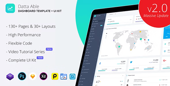 Datta Able Bootstrap admin template dashboard preview
