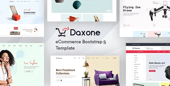 Daxone Bootstrap 5 ecommerce HTML template preview for online store