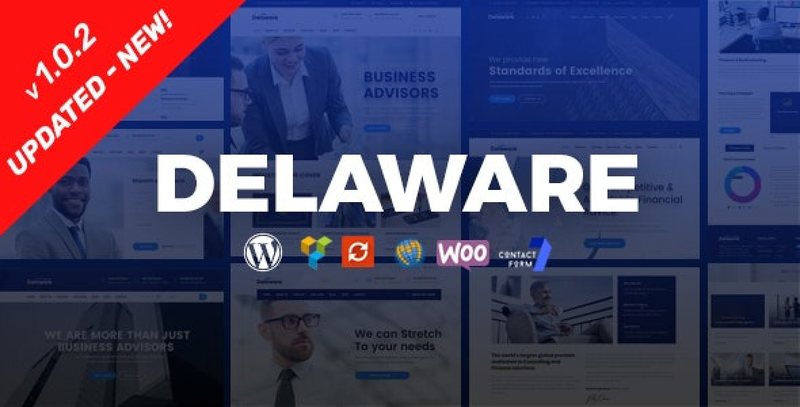 Delaware consulting and finance WordPress theme preview