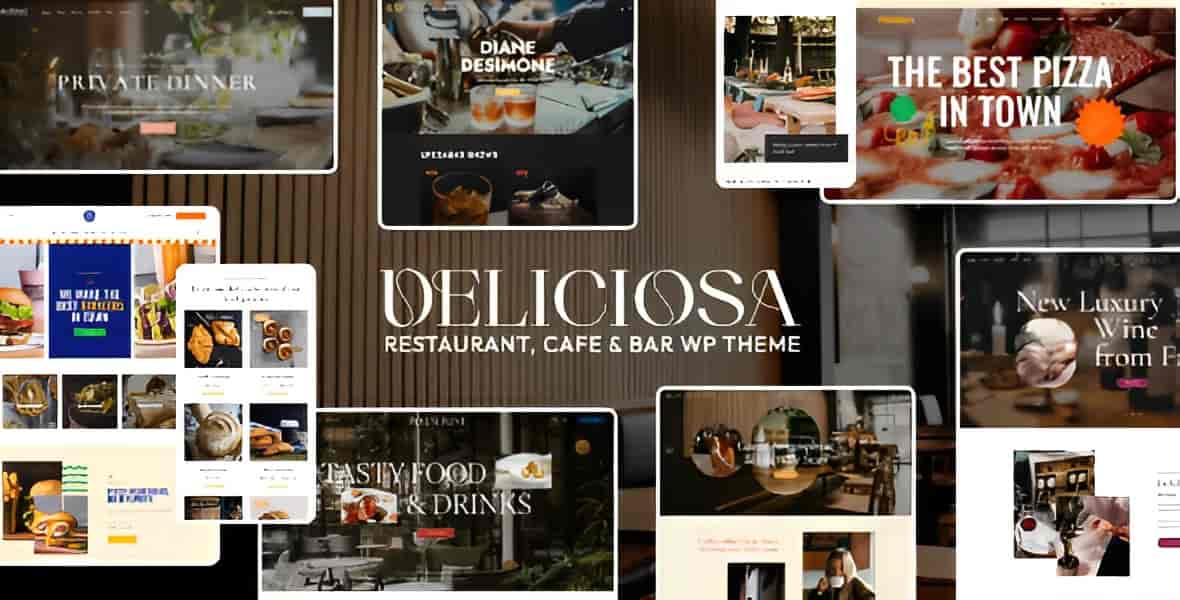 Deliciosa restaurant cafe and bar WordPress theme with Elementor page builder