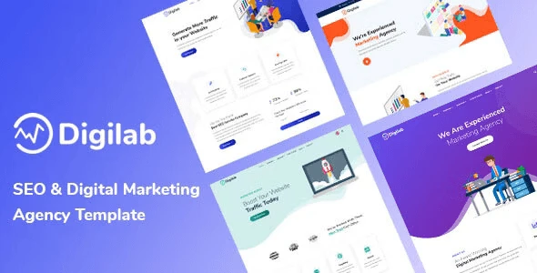 Digilab SEO and digital marketing agency HTML template homepage preview