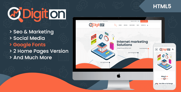 Digiton digital agency HTML template for SEO and marketing agencies