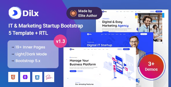 Dilx SEO marketing and IT agency HTML template preview