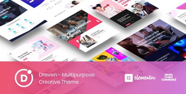 Draven multipurpose creative WordPress theme powered by Elementor