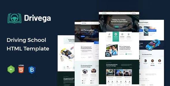 Drivega – responsive driving school HTML template