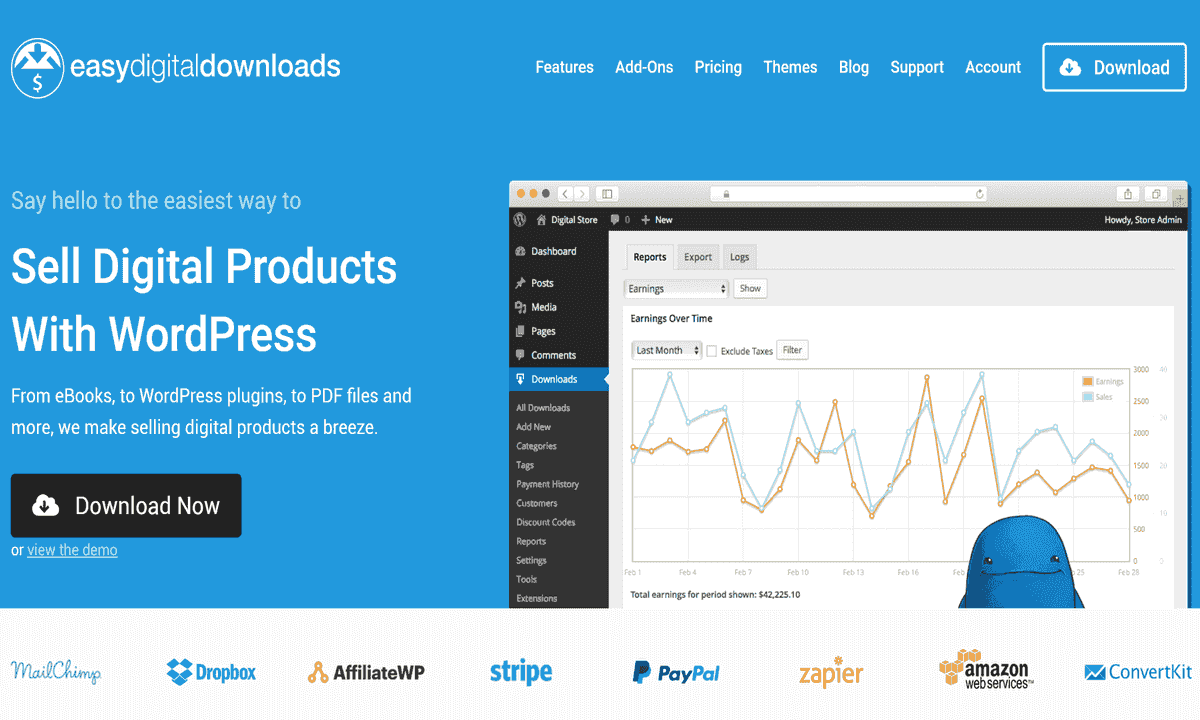 Easy Digital Downloads Pro WordPress digital sales plugin