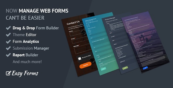 Easy Forms advanced form builder PHP script for creating custom online forms without coding